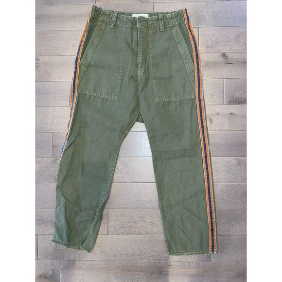 NILI LOTAN Jenna Pant with Tape Khaki Pants Military Army Olive Green, Size 00 - Picture 2 of 8